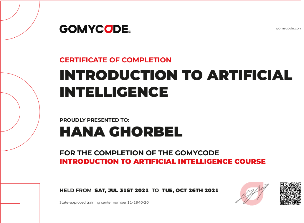 Introduction à l'Intelligence Artificielle - GoMyCode